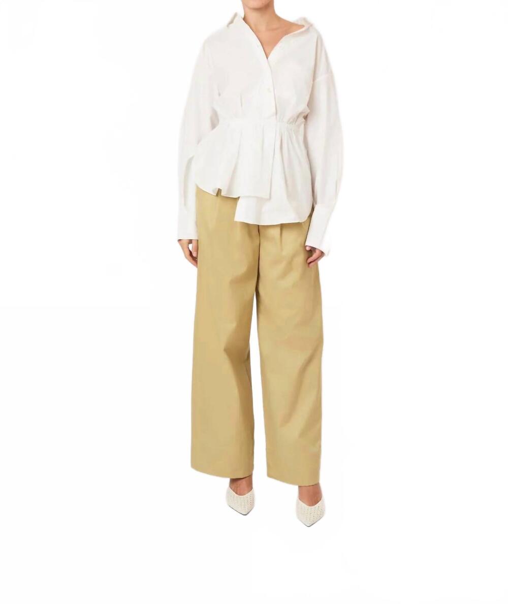 NEW ROSIE ASSOULIN falling off the shoulder shirt in white